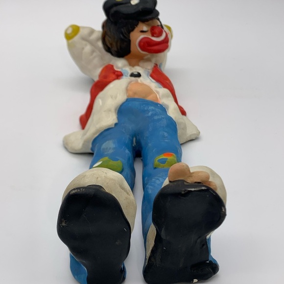 Annette Little ENESCO Imports Ceramic Hobo Clown Door Stopper/Wall/Furniture Art - Picture 13 of 16